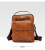 Men's New Pu Retro Handbag Fashion Casual Messenger Shoulder Bag Vertical Pouch Cross-Border Leather Bag