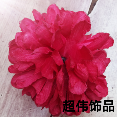 Artificial Chrysanthemum Crab Clamp Multi-Layer Fake Flower Chrysanthemum Wedding Decorative Cloth Silk Flower Schoolbag Hat Hair Claw Headdress