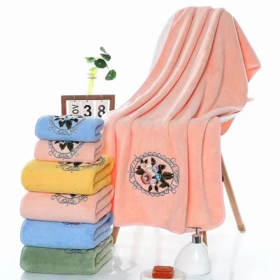 Boutique Thick Coral Fleece Super Absorbent Environmental Protection Printing and Dyeing High-Grade Embroidery Towels Gift Set