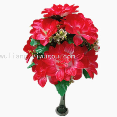 Factory Direct Sales Artificial Rose 18 Fork Nine Ear Chrysanthemum