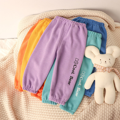 2021 Children's Pants Autumn New Toddlers Autumn Clothing Trousers Loose Outer Wear Casual Pants Children Korean Sports Pants