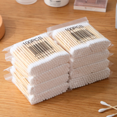 Wholesale Double Ended Cotton Wwabs Ear Cleaning Cotton Swab Disposable Makeup Household Cleaning Stick Cotton Ball Cotton Rod