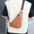 New Fashion Men's Bag Retro Summer Packet Casual Pu Sling Bag Personality Dumpling Shape One Shoulder Crossbody Chest Pack
