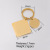 Calendar Stainless Steel Square round Card Geometric Keychain DIY Couple Key Ring Buckle Can Carve Writing Ornament Accessories