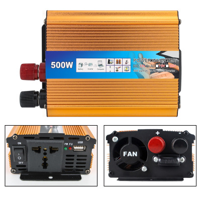 Car Inverter 12V to 220 V500w1000w Quasi-Sine-Wave Inverter Car Converter Wholesale