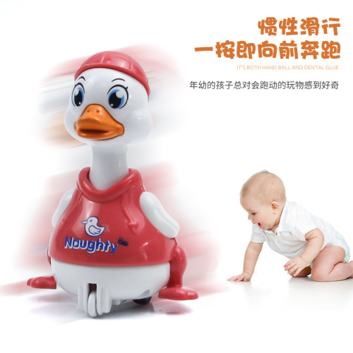 press duck pull back car inertia sliding cross-border educational infant children gift small toy stall wholesale