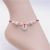 Anklet Red Rope [Hand-Woven Korean Style Rope Bell Ankle Ring Student Male and Female Couple Stylish Simple and Versatile