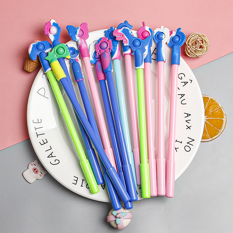 卡通软胶萌物0.5mm中性笔创意造型大容量学习用品开学季必备文具