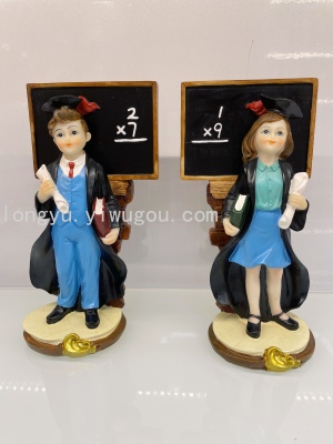 New Doctor Decoration Resin Crafts Home Study Decorative Student Gifts Teacher's Day Gift for Teachers
