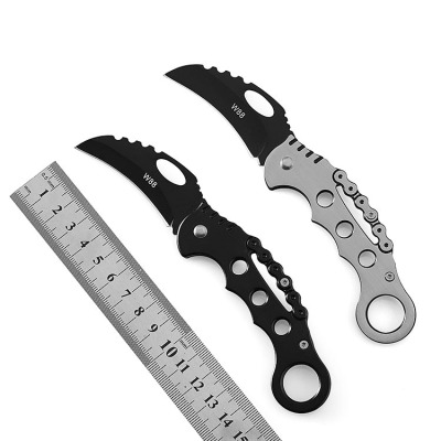 Outdoor Cutting Blade Lifesaving Knife Folding Knife Stainless Steel Portable Self-Defense Fruit Paw Wild Survival Camping Knife