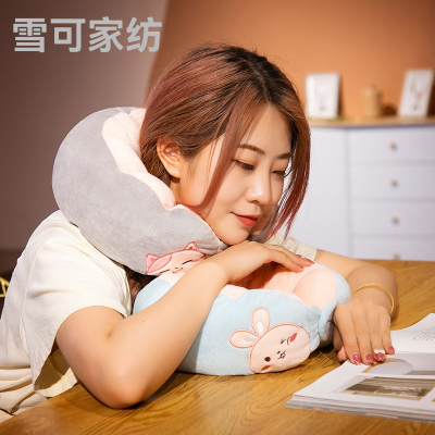 New Creative U-Shaped Pillow Multi-Purpose Traveling Pillow Caterpillar Neck Pillow Aircraft Pillow Afternoon Nap Pillow