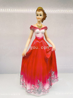 Creative 15 Girl Resin Crafts Girls' Doll Domestic Ornaments Princess Doll Birthday Gift Cross-Border