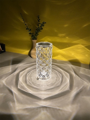 Rose Light and Shadow Crystal Diamond Lamp Acrylic USB Charging Small Night Lamp Led Atmosphere Creative KT-C