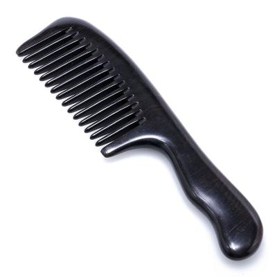 High-End Custom Natural Log Material Blackwood Whole Wood Wide-Tooth Comb Massage Handle Comb