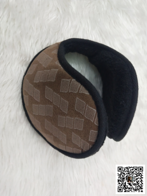 Men's Korean-Style Crystal Super Soft Fabric Printed Pattern Earmuffs Warm, Soft, Comfortable and Beautiful