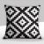 Custom Geometric Abstract Home Pillow Black and White Simple Hippo Checkered Letters Big Tree Sofa Cushion Pillow