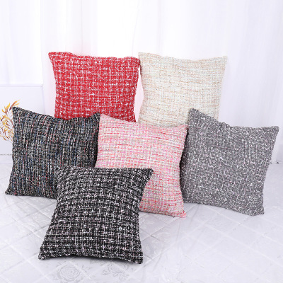 Fashionable Simple Striped Pillow Super Soft Double-Sided Cored Sofa Plaid Cushion Pillow in Stock Wholesale Direct Supply