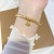 Vietnam Placer Gold Ping An Longevity Lock Pendant Frosted Bracelet Imitation Gold Bracelet Open-Ended Bracelet Women No Color Fading