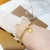 Vietnam Placer Gold Ping An Longevity Lock Pendant Frosted Bracelet Imitation Gold Bracelet Open-Ended Bracelet Women No Color Fading