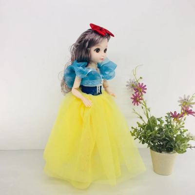 Internet Celebrity Snow White 28 Vinyl Princess Doll Children's Play House Toy 30cm Simulation Eye Changing Doll