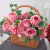 New Product Simulation 7 Fork Bulgaria Rose Bouquet Wedding Indoor Restaurant Decoration Layout Silk Flower Cross-Border