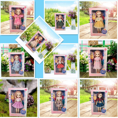 Trendy Douyin Style Cute Baby 30cm Barabi Princess Boxed Dress-up Fashion Doll Girl Children Gift