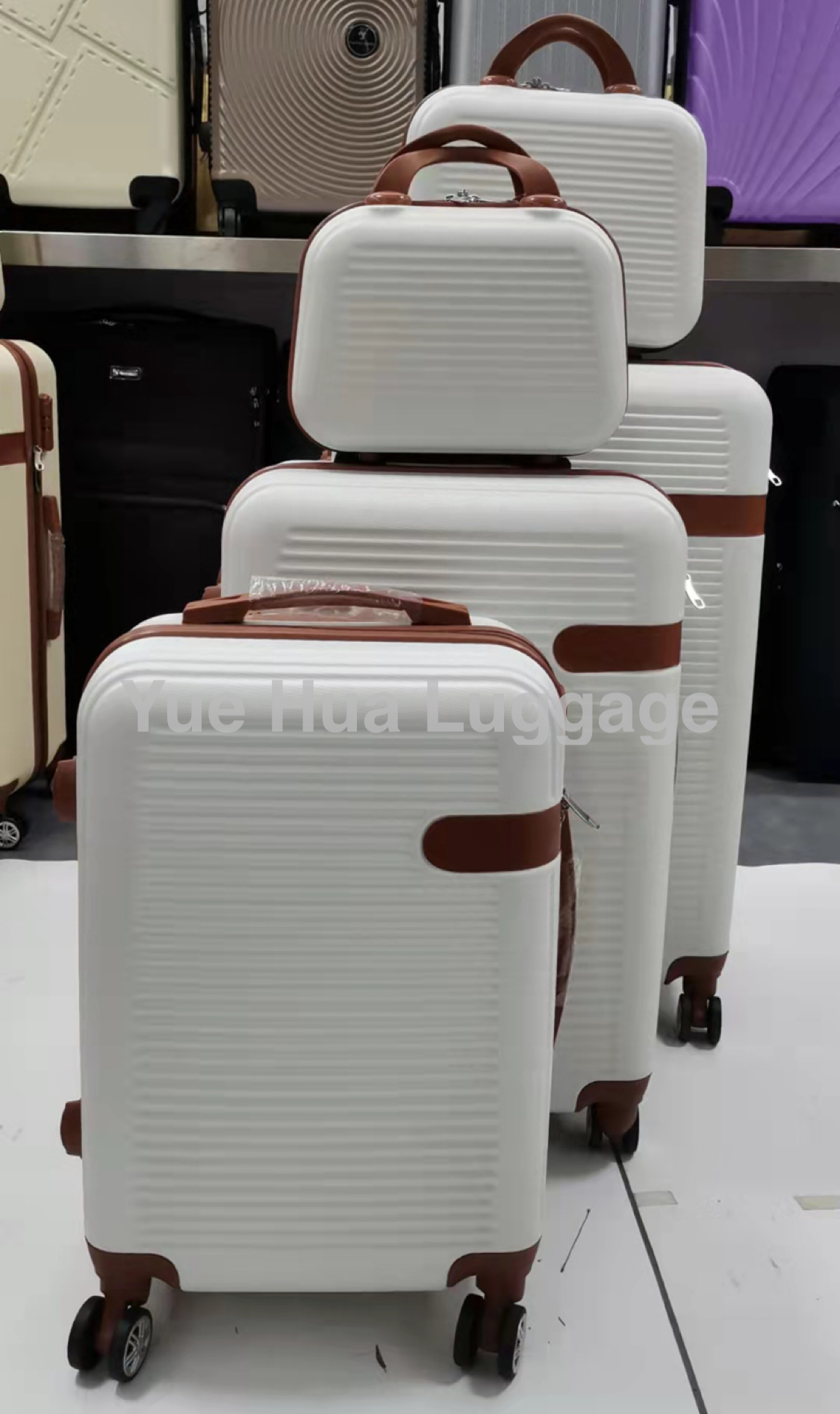 ABS五件套，尺寸：12.14.20.24.28寸，咖啡配置