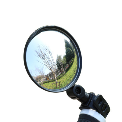 Bicycle Rearview Mirror Wide Angle Convex Mirror Bicycle Reflector Mountain Bike Rearview Mirror Silicone Handle Rearview Mirror