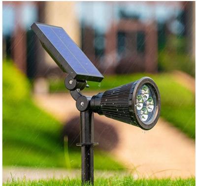 Solar Lawn Ground Plugged Light Outdoor Waterproof Courtyard Garden Landscape Spotlight Decorative Lighting Auto Switch Wall Lamp