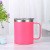 Simple 304 Stainless Steel Vacuum Cup with Handle Office Water Cup Fruit Color Straight Body Vehicle-Borne Cup Gift Customization