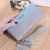 2020 New Wallet Long Women's Zip Wallet Women's Korean-Style Stitching Contrast Color Tassel Wild Card Holder Mobile Phone Bag