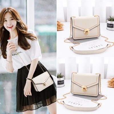 Girl's Western Style Shoulder Chain Bag Women's Bag Wholesale Fashion Small Square Bag Korean Style Messenger Bag Student Phone Bag