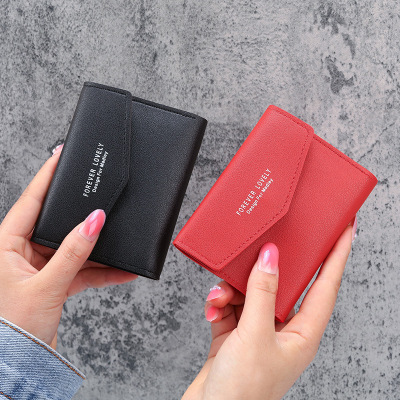 Factory Direct Sales 2021 Korean Style New Ladies' Purse Short Creative Fashion Wallet Student Hasp Coin Purse