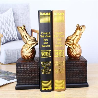 Exclusive for Cross-Border Decoration Pastoral Frog Resin Crafts Book End Decoration Office Study Home Decorations