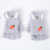 Women's Winter Warm Imitation Mink Cartoon Cute Radish Rabbit Half Finger Cap Cold-Proof Knitted Student Gloves
