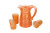 Plastic water jug with four cups