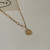 Korean Retro Hip Hop Necklace Ins Elegant Simple Cold Style round Geometric Pendant Clavicle Chain Distressed Accessories