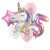 Colorful Unicorn Gradient Number Balloon Set Birthday Party Rainbow Unicorn Aluminum Film Balloon Package