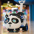 Babies' Electric Four-Wheel Remote Control Multi-Function Hand Push Panda Car Boys and Girls Toys Car Portable Motorcycle