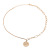 Korean Retro Hip Hop Necklace Ins Elegant Simple Cold Style round Geometric Pendant Clavicle Chain Distressed Accessories