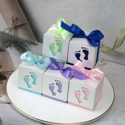 Watson Creative European Hollow Candy Packing Boxes Baby Full Moon in Return Wedding Candies Box Paper Packing Box Wholesale