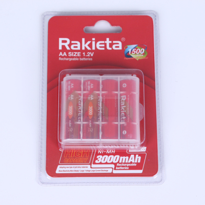 Rakieta Ni-MH No. 5 Battery 4 PCs Hanging Card Rechargeable Battery