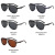 2021 Double Beam Fashion Aviators Sunglasses European And American TR90 Polarized Sunglasses Men 'S Cross-Border Sunglasses UV Protection