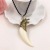 Personalized Color Imitation Wolf Tooth Black Rope Necklace Men and Women Jewelry 2 Yuan Shop Supplies for Stall and Night Market Wholesale Small Gifts