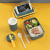 Plastic Divided Lunch Box + Cup Set Japanese Style Tableware Plastic Lunch Box Portable Seal Crisper Can Be Customized