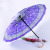 Umbrella in Stock Wholesale 55cm 16 Bone Automatic Flower Satin Straight Rod Long Handle Umbrella Foreign Trade Umbrella