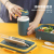 Plastic Divided Lunch Box + Cup Set Japanese Style Tableware Plastic Lunch Box Portable Seal Crisper Can Be Customized