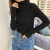 Milk Silk Long Sleeve Slim Fit Slim Fit Versatile Top Turtleneck Bottoming Shirt Women's Autumn and Winter Solid Color T-shirt Long Sleeve Trendy
