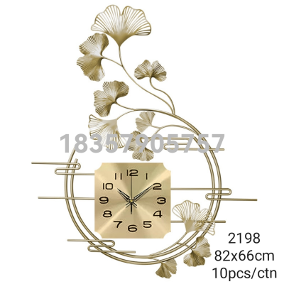 Foreign Trade Fashion Simple Elegant Household Mute Iron Clock Wall Hanging and Wall Decoration Background Wall Hallway Corridor Creative Clock