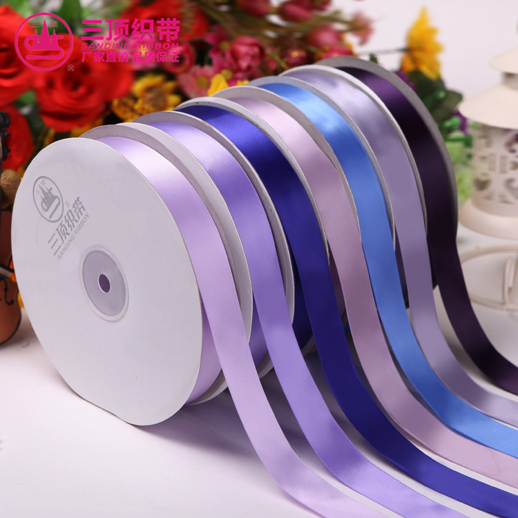 厂家供应A2三顶织带2.5cm单面涤纶带 DIY丝带布艺蝴蝶结发饰配件